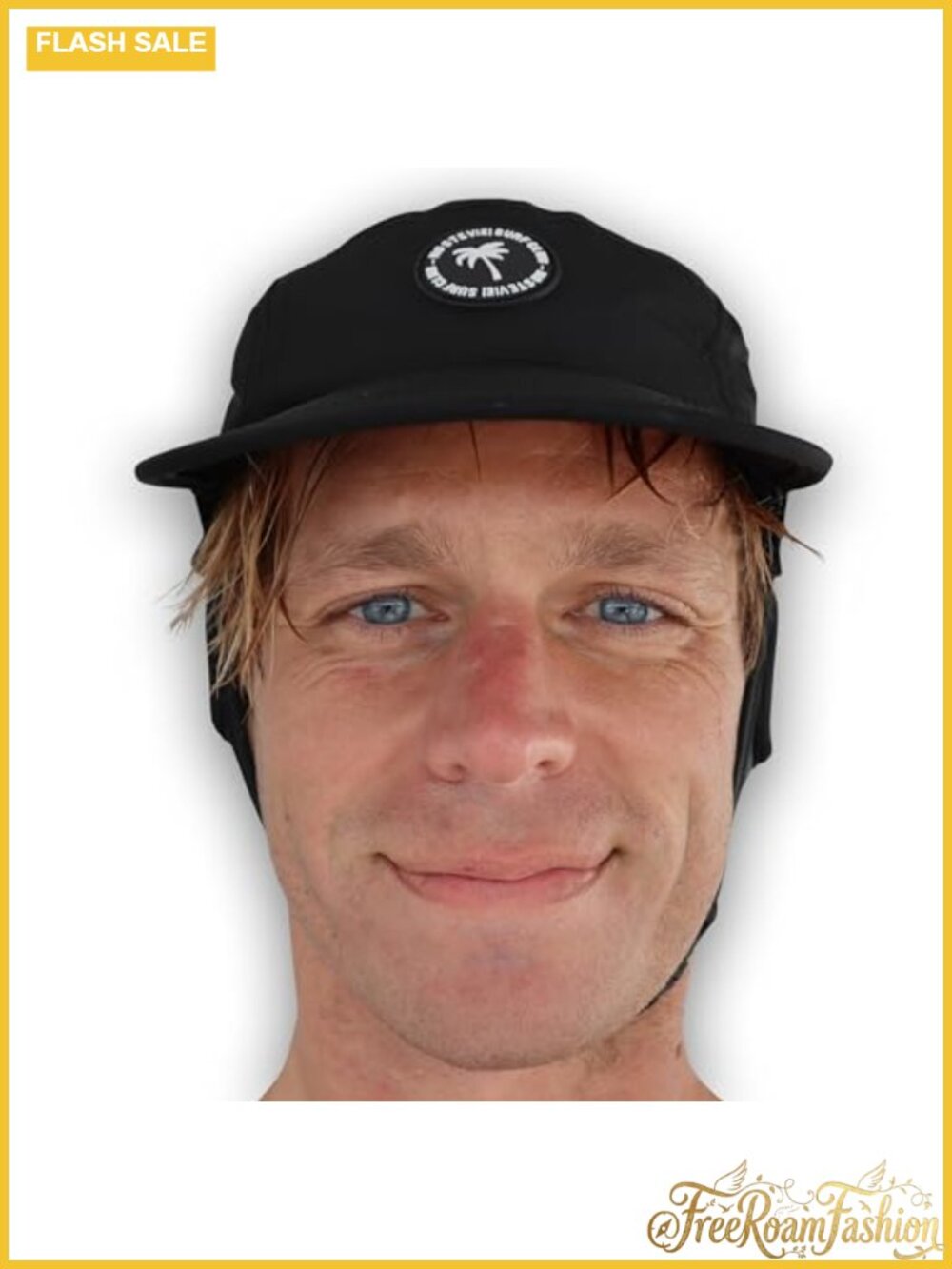 Floating Surf Cap Sun Protection Hat with Chin Straps & Neck Flap